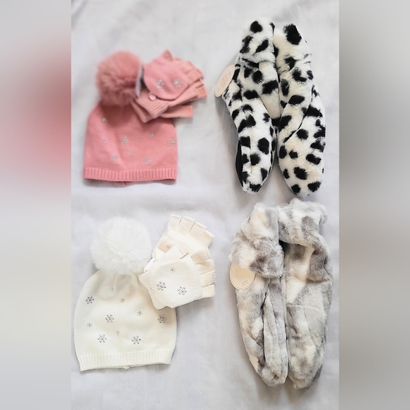 Joy Accessories - NWT! Cozy Women's Bundle; Beanie, Booties Size (5-7), Gloves Gift Set